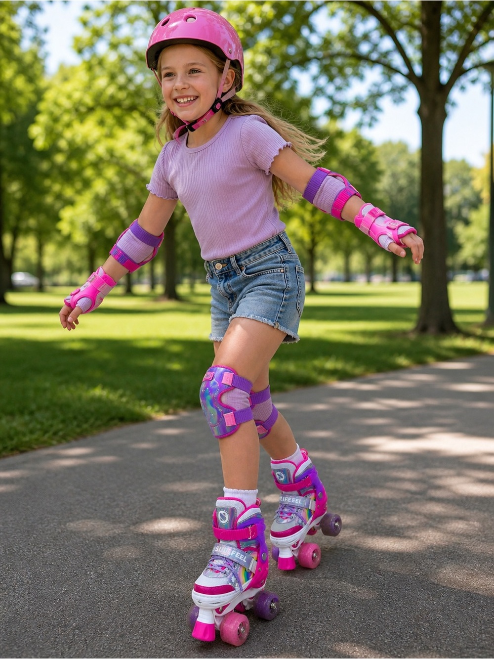 SuliFeel Girls Light-Up Roller Skates โ Size Small โ New With Tags - Picture 16 of 16